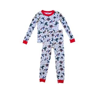 Hanna Andersson Marvel Christmas Holiday Long John Pajama Set Boy's Size 8